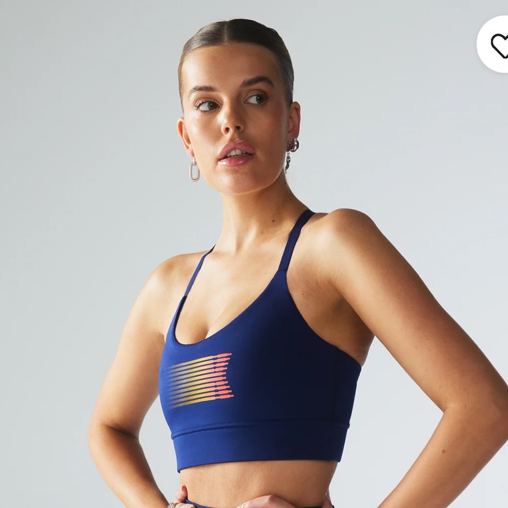 savage x fenty blue sports bra